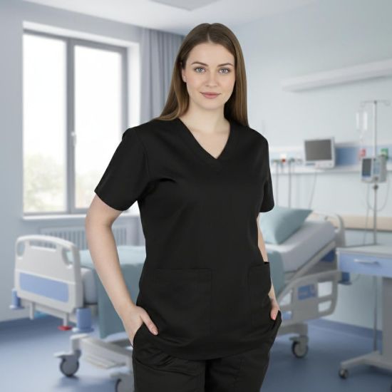 صورة سكراب طبي أوفر سايز نسائي لون أسود